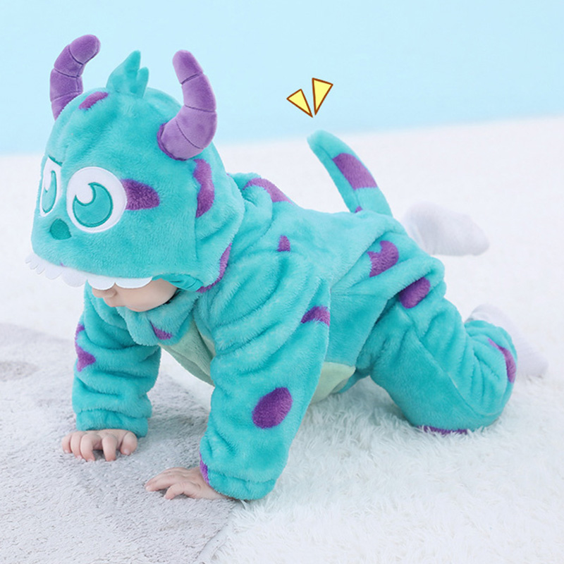 Spiderman Jumpsuit Kids - Baby Sully Romper Blue Warm Onesie