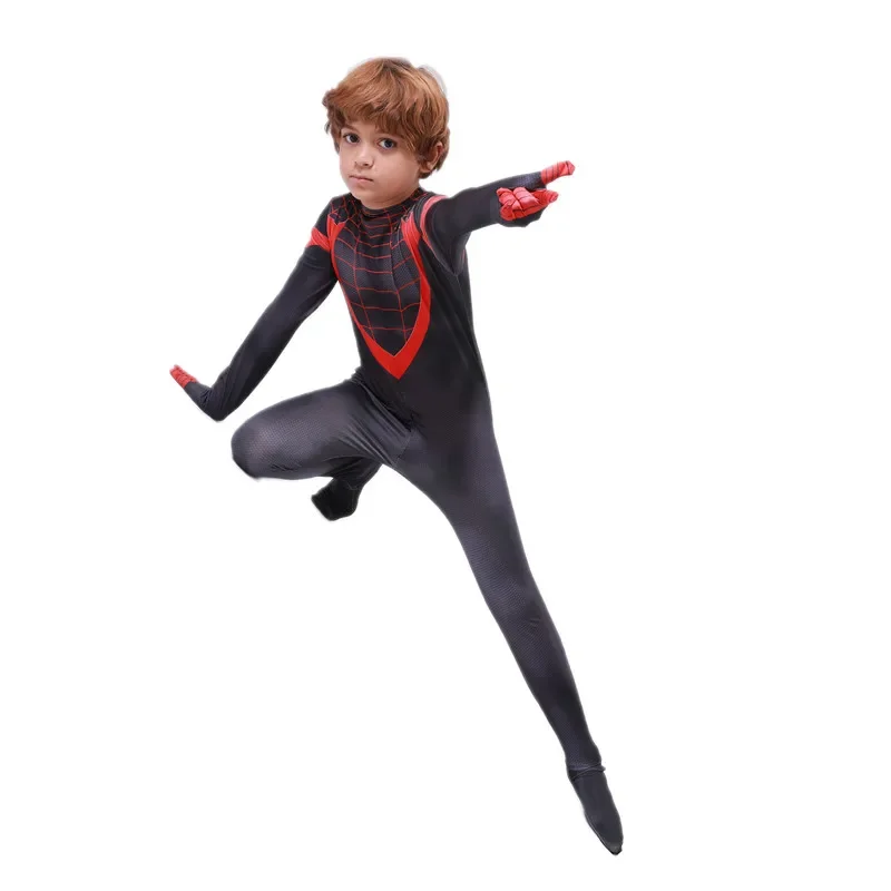 Spiderman Jumpsuit Kids - 3-12Y Kids Superhero Costume Printed Mesh