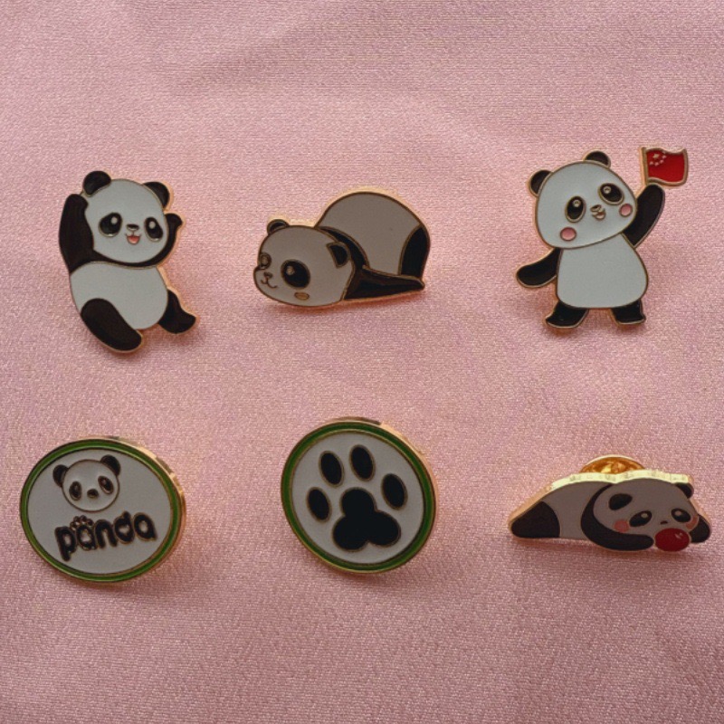 6pcs Cartoon China Panda Badge - đánh giá và giá Party Supplies