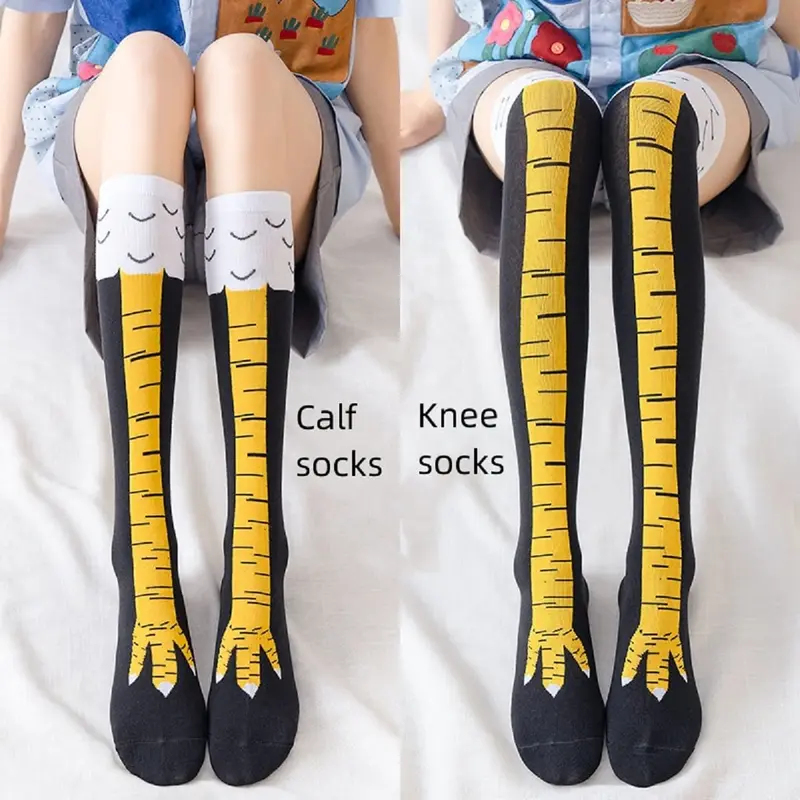 1/2/4Pairs Women Knee High Soc - đánh giá và giá Funny Chicken Leg Socks