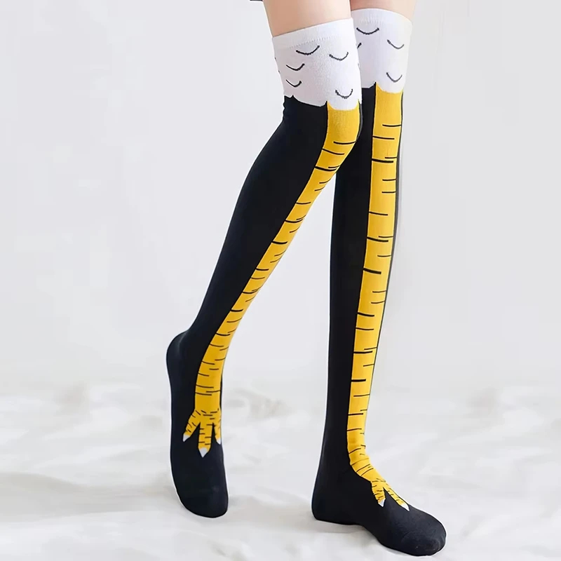 1/2/4Pairs Women Knee High Soc - đánh giá và giá Funny Chicken Leg Socks