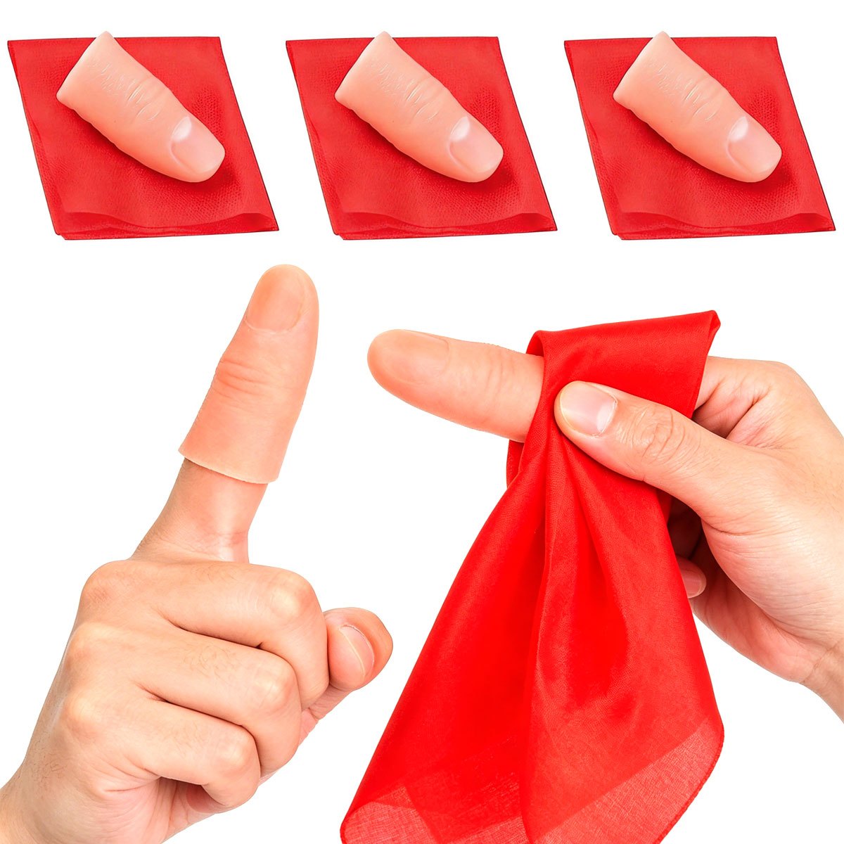 3set Scarf-Vanish Magic Thumb  - đánh giá và giá Thumb Tip Magic Trick Set