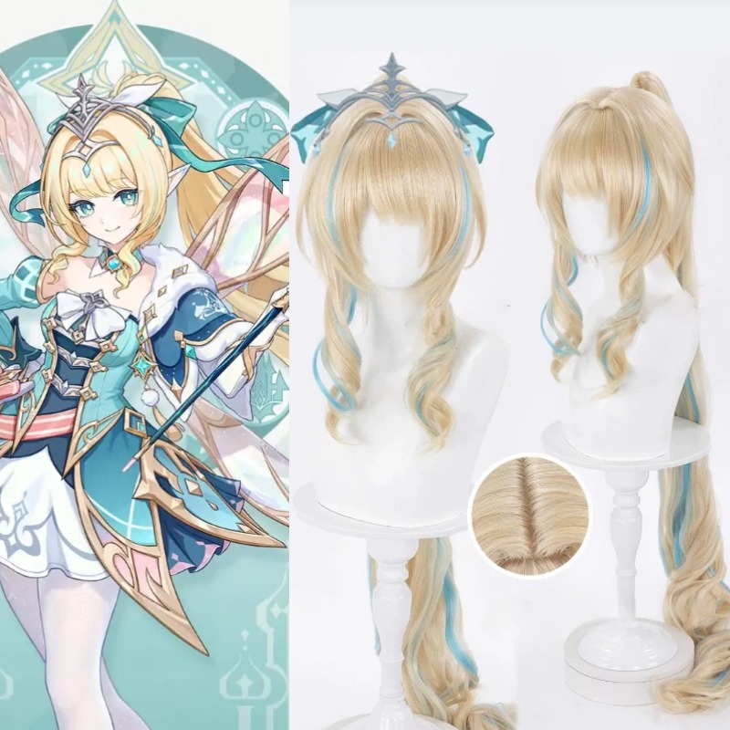 Game Genshin Impact Vesna Stri - đánh giá và giá Anime Cosplay Wig Heat Resistant