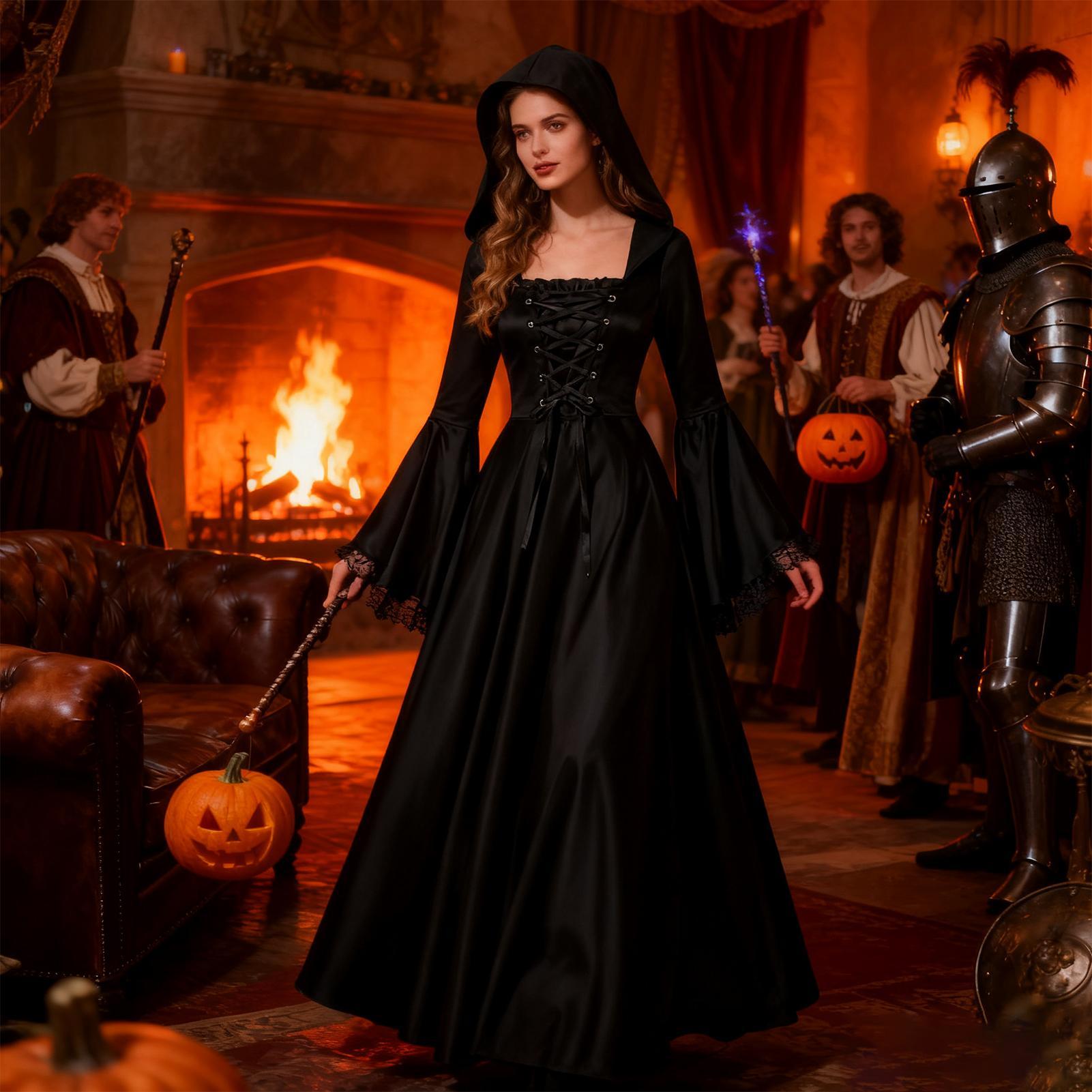 Halloween Witch Costume Mediev - đánh giá và giá Medieval Renaissance Dress Women