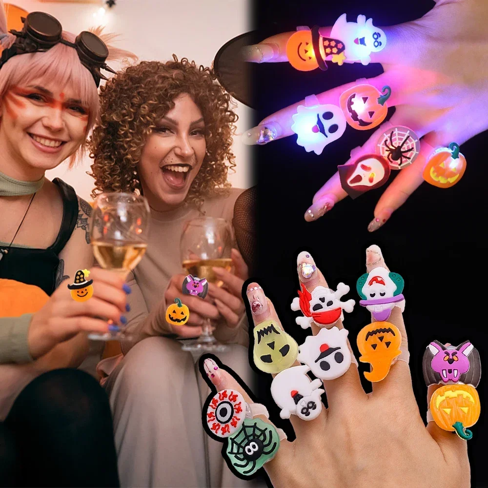Halloween Luminous Rings Creat - đánh giá và giá Glow In The Dark Party Glasses
