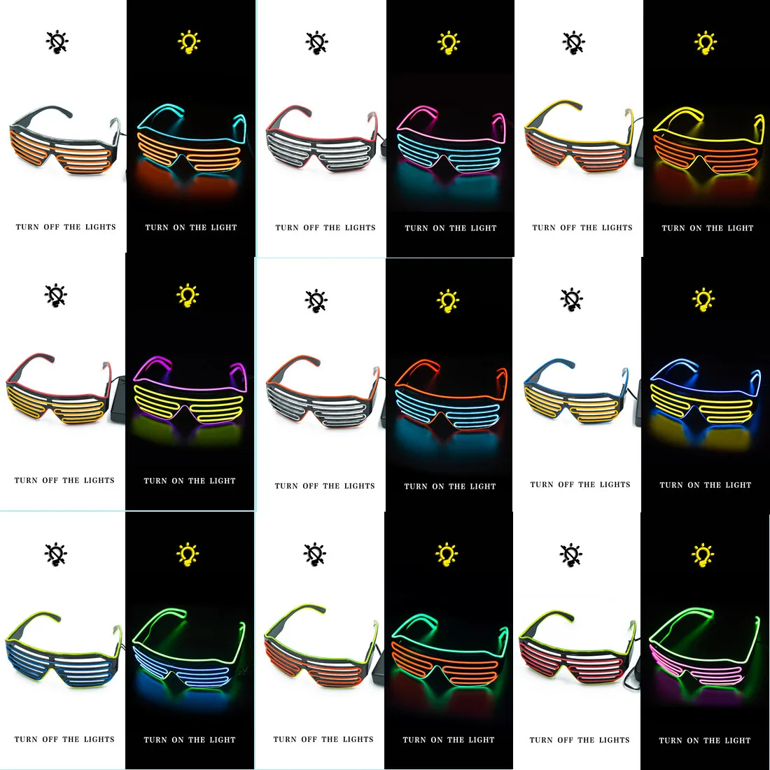 LED Glowing Glasses Gafas Lumi - đánh giá và giá Glow In The Dark Party Glasses