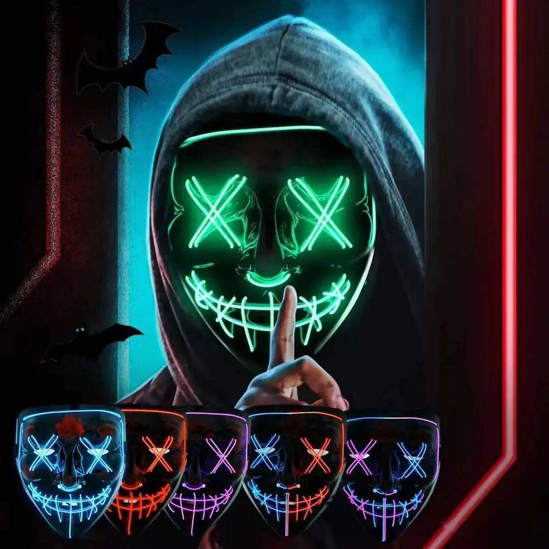 Wireless Scary Glowing Mask LE - đánh giá và giá Led Purge Mask Halloween