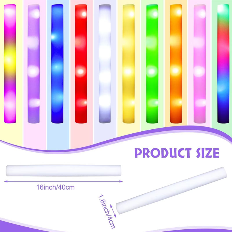 20Pcs Foam Glow Sticks Colorfu - đánh giá và giá Flashing Led Foam Sticks Party