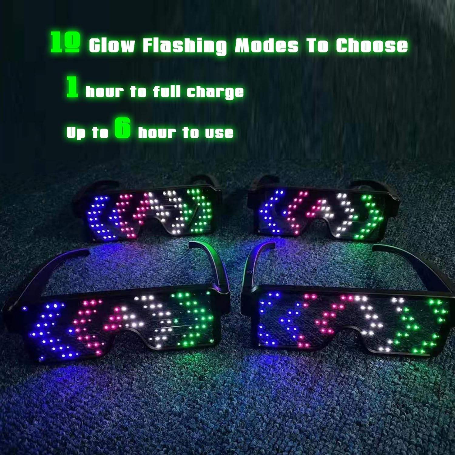 LED Glasses Light Up Dynamic P - đánh giá và giá Glow In The Dark Party Glasses