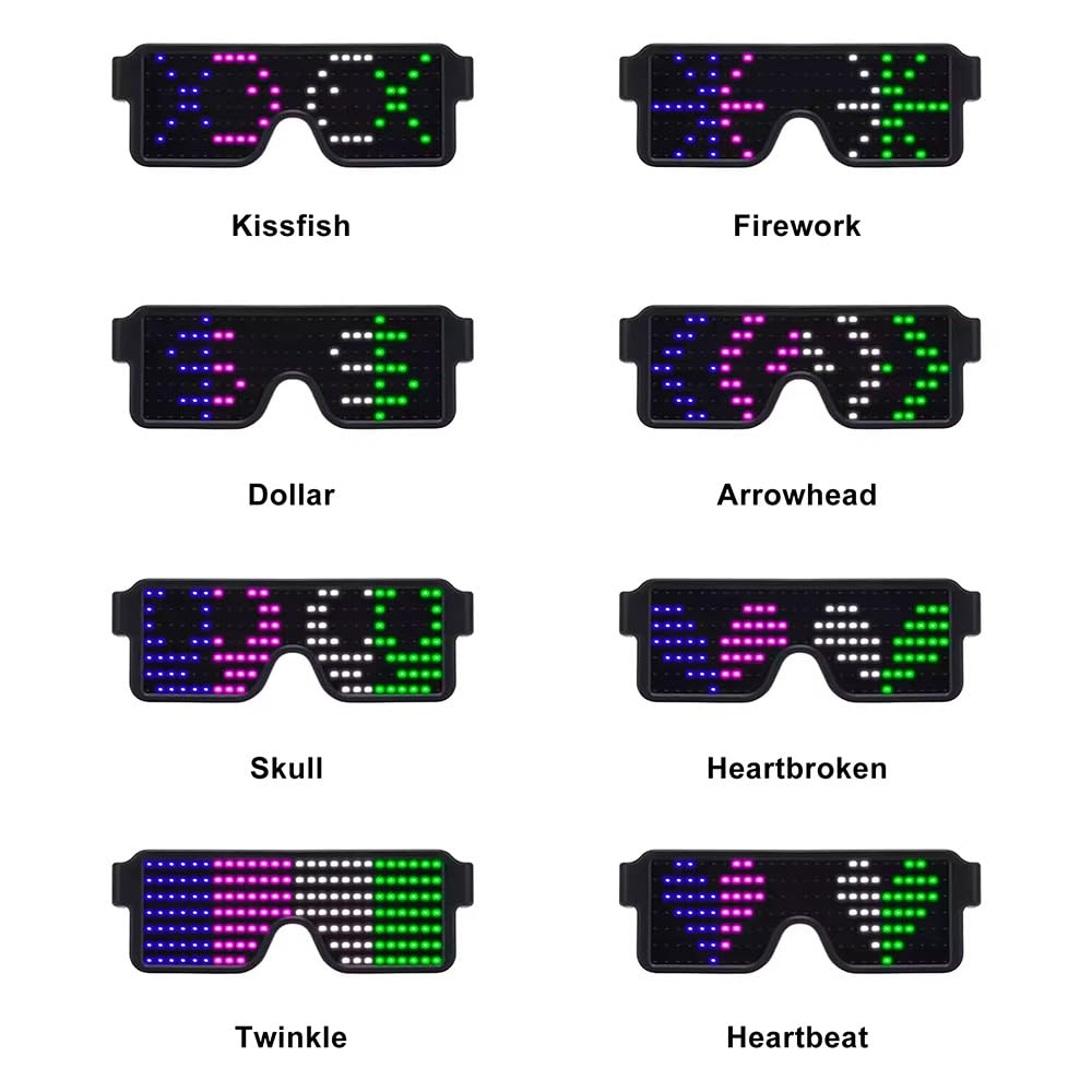 LED Glasses Light Up Dynamic P - đánh giá và giá Glow In The Dark Party Glasses