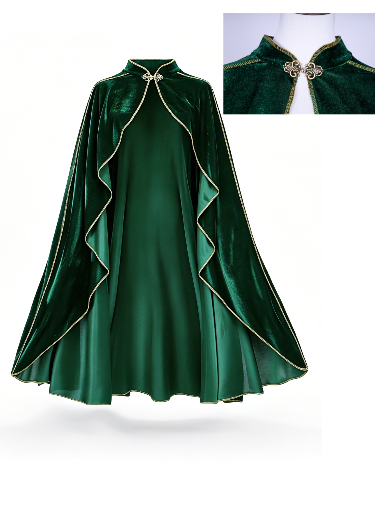 Women Vintage Green Velvet Cap - đánh giá và giá Medieval Renaissance Dress Women