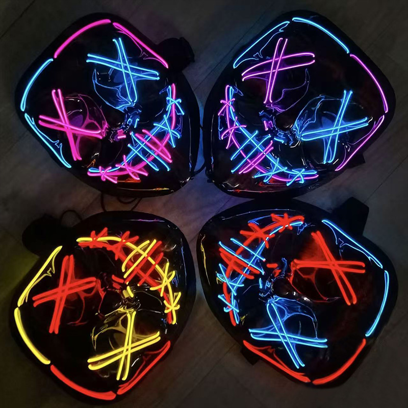 Scary Wireless Luminous LED Pu - đánh giá và giá Led Purge Mask Halloween