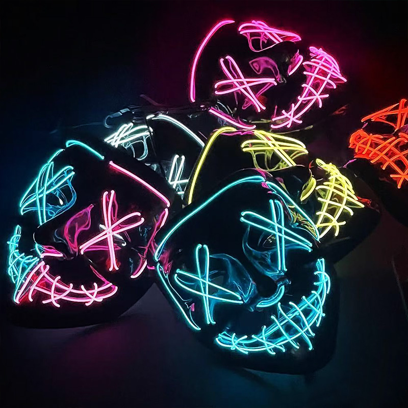 Scary Wireless Luminous LED Pu - đánh giá và giá Led Purge Mask Halloween