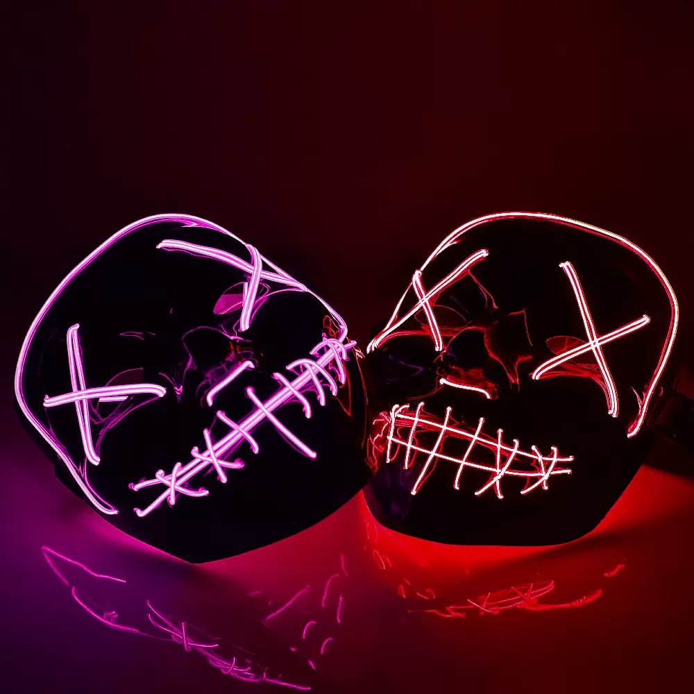 Scary Wireless Luminous LED Pu - đánh giá và giá Led Purge Mask Halloween