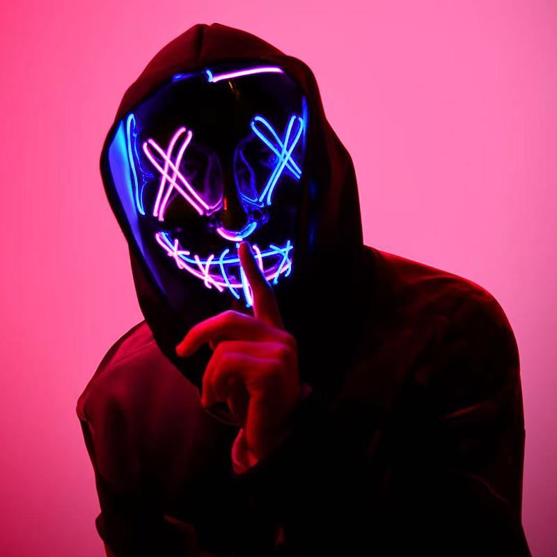 Scary Wireless Luminous LED Pu - đánh giá và giá Led Purge Mask Halloween