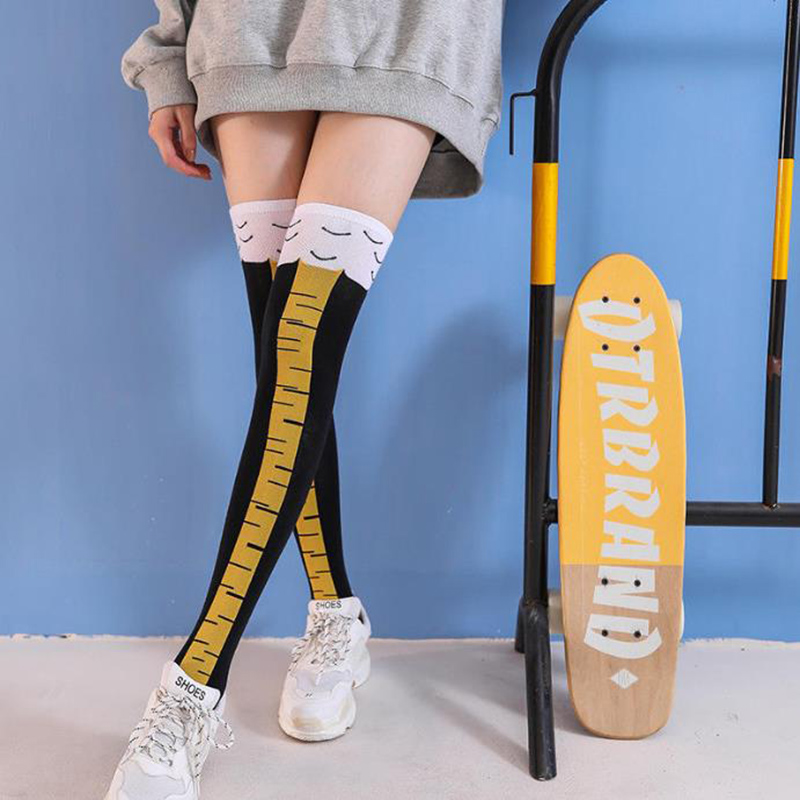 1-4 Pairs Women Knee High Sock - đánh giá và giá Funny Chicken Leg Socks