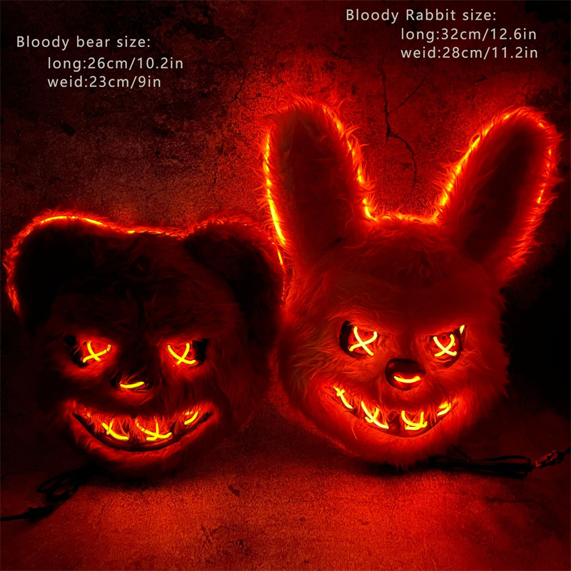 Bunny Mask Masquerade LED Rabb - đánh giá và giá Led Purge Mask Halloween
